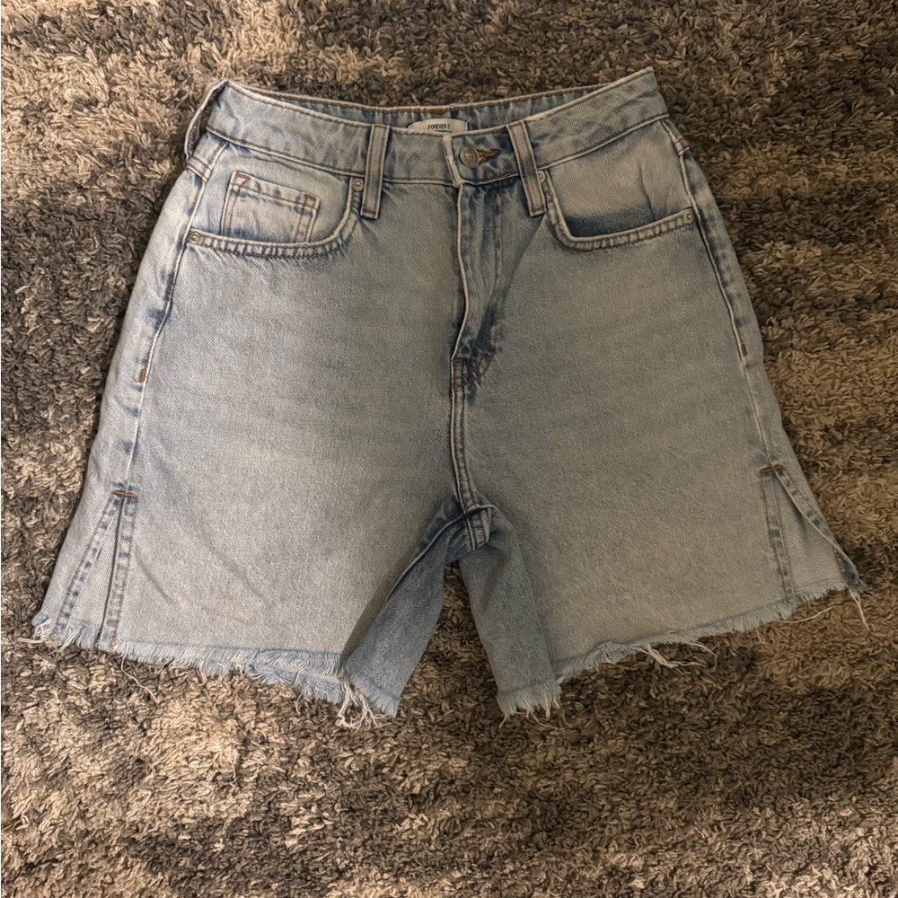 Forever 21 Blue High-Waisted Jean Shorts/Jorts